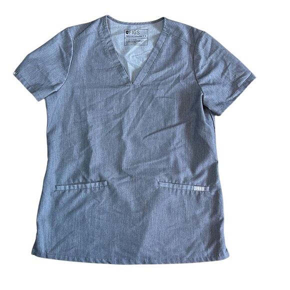 Figs Casma Three-Pocket Scrub Top GRAPHITE Small - Picture 1 of 5